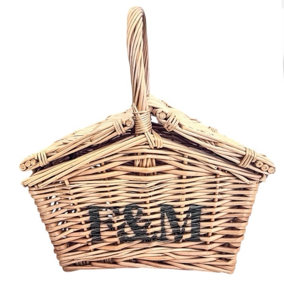 Fortnum & Mason Mini Huntsman Hamper Basket Picnic Handle Basket rare in US