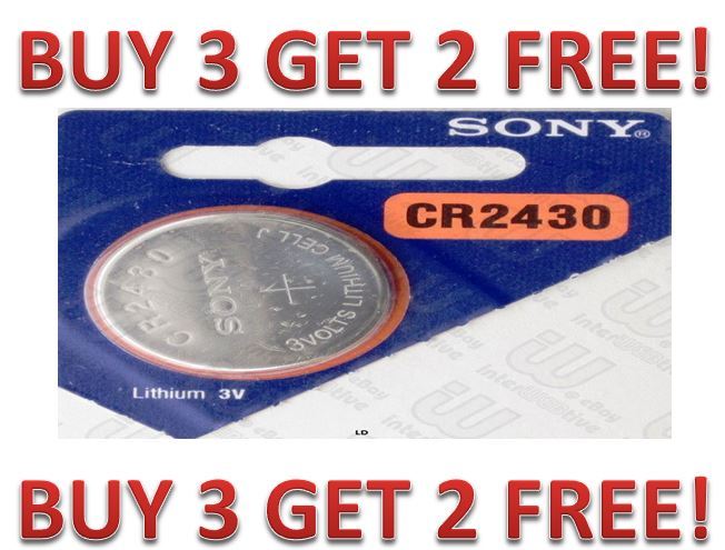 CR 2430 MURATA / SONY LITHIUM BATTERIES (1piece) 3V Watch New BUY 3 GET 2 FREE!