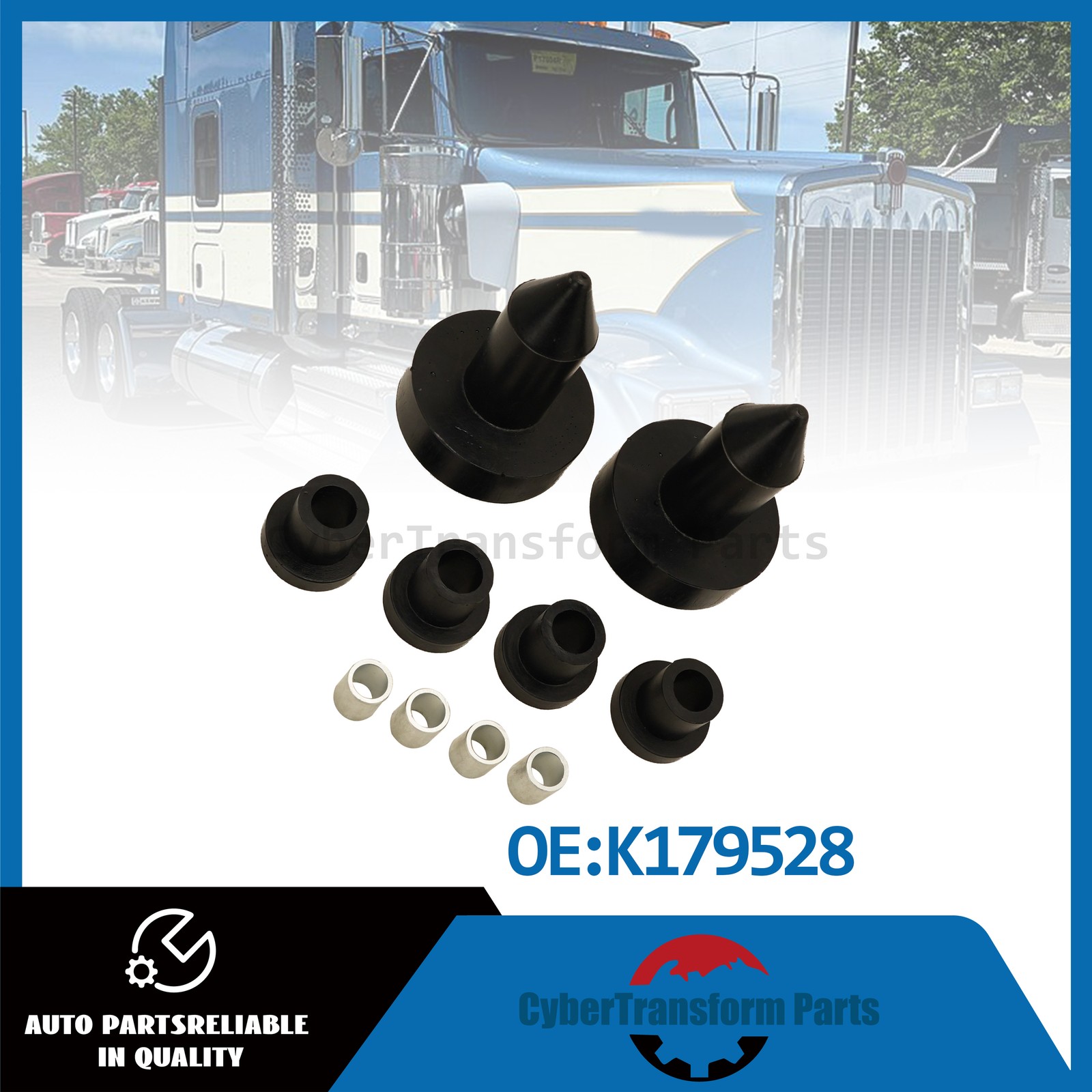 NEW Hood Guide Pin Bushings For Kenworth W900A W900B W900L T600 T600B T300 US