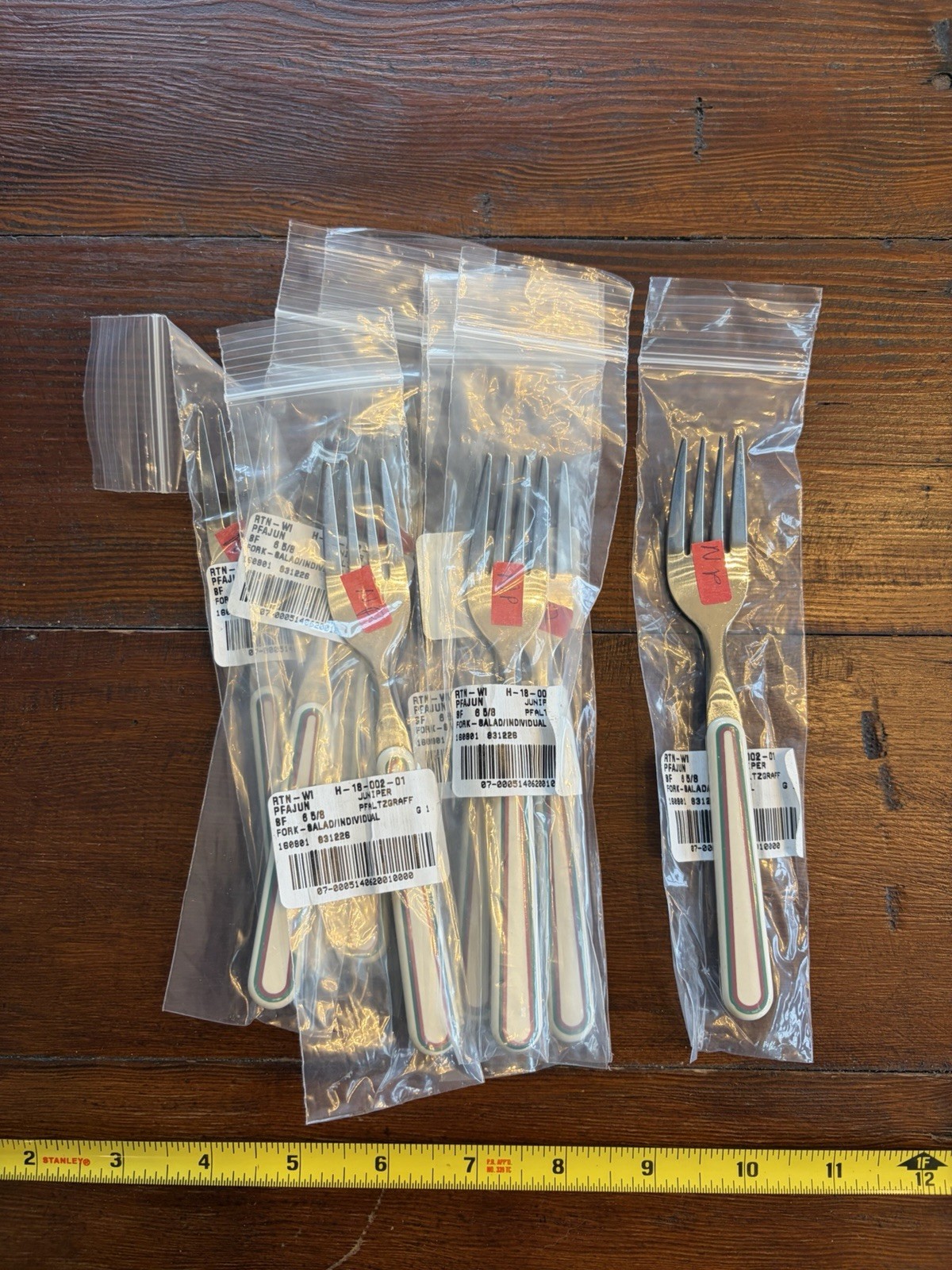X1 Pfalzgraff Juniper Flatware Dinner Fork 7 3/4” Plastic Handles 3