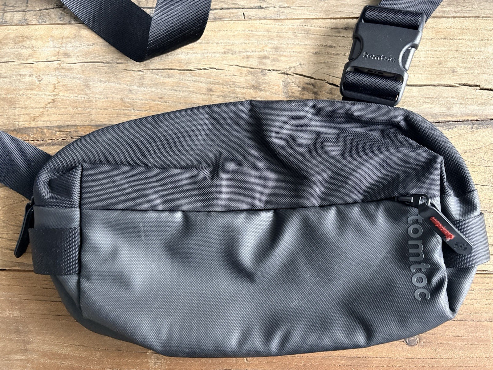 Tomtoc Compact EDC Sling Bag H02-A04D Black Water Resistant Crossbody