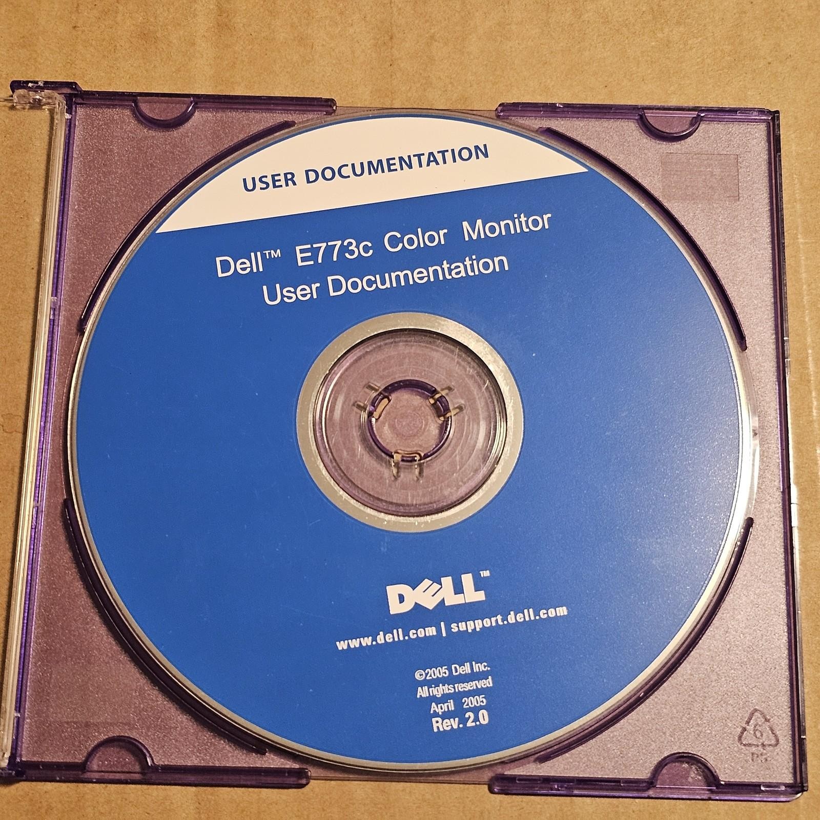 Dell PC Dell E773c Color Monitor User Documentation CD