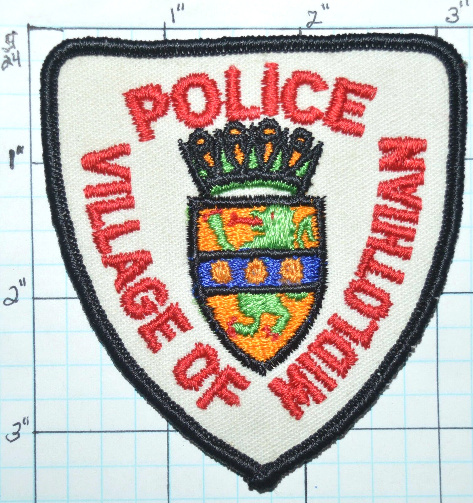 ILLINOIS, VILLAGE OF MIDLOTHIAN POLICE DEPT VINTAGE PATCH