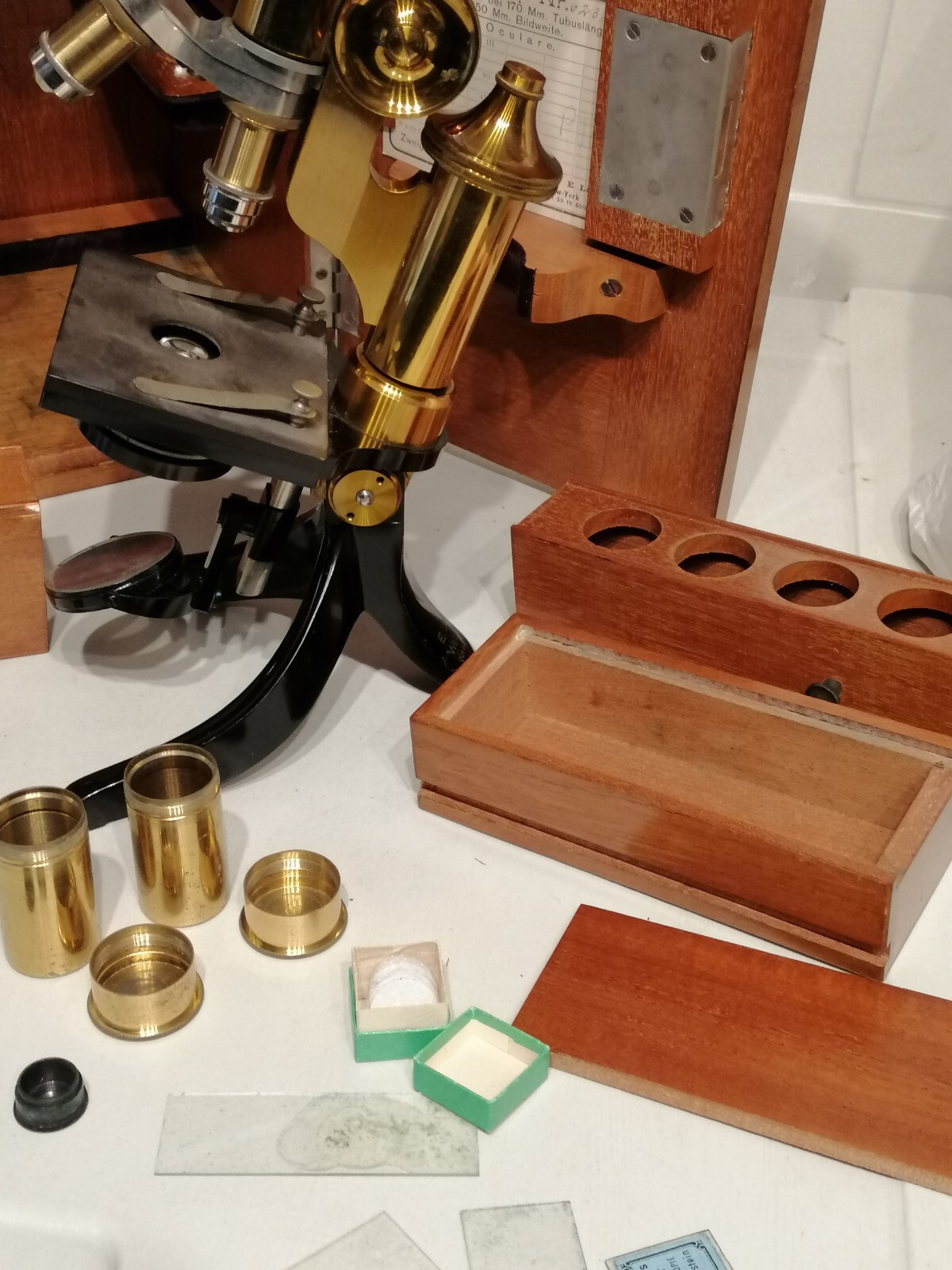 ANTIQUE BRASS MICROSCOPE LEITZ WETZLAR