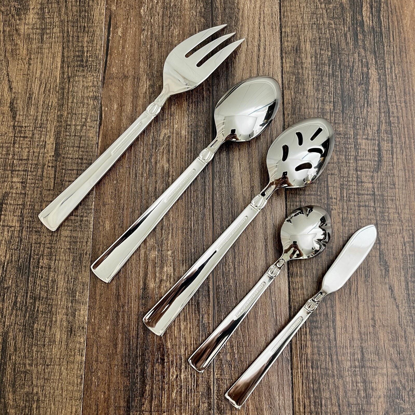 Reed & Barton Sanderling 5 Pc Serving Set Stainless Replacement Glossy