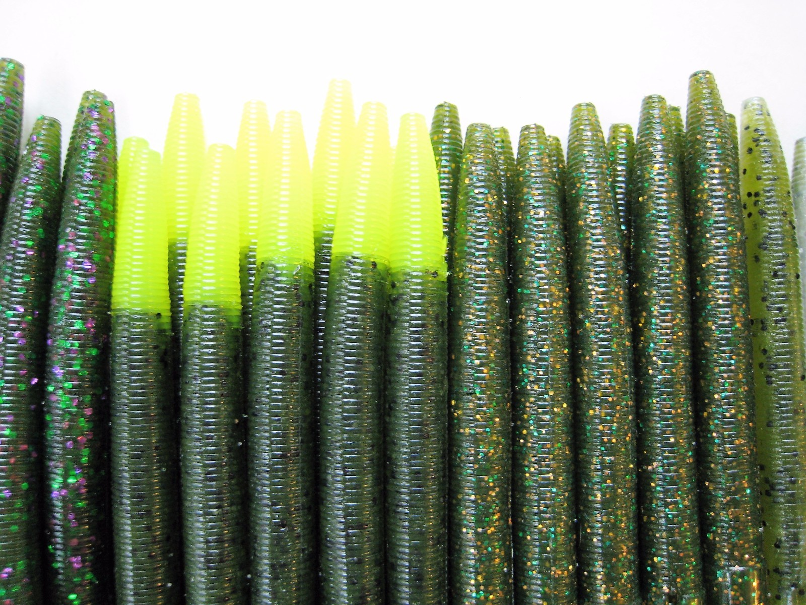 60 pk 5" Senko style Soft Plastic Bass Worms-6 Colors/10 Each WATERMELON MULTI
