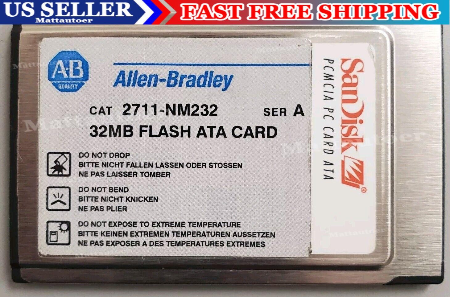 Allen Bradley 2711-NM232 Series A 32MB PCMCIA Memory Card for PanelView.