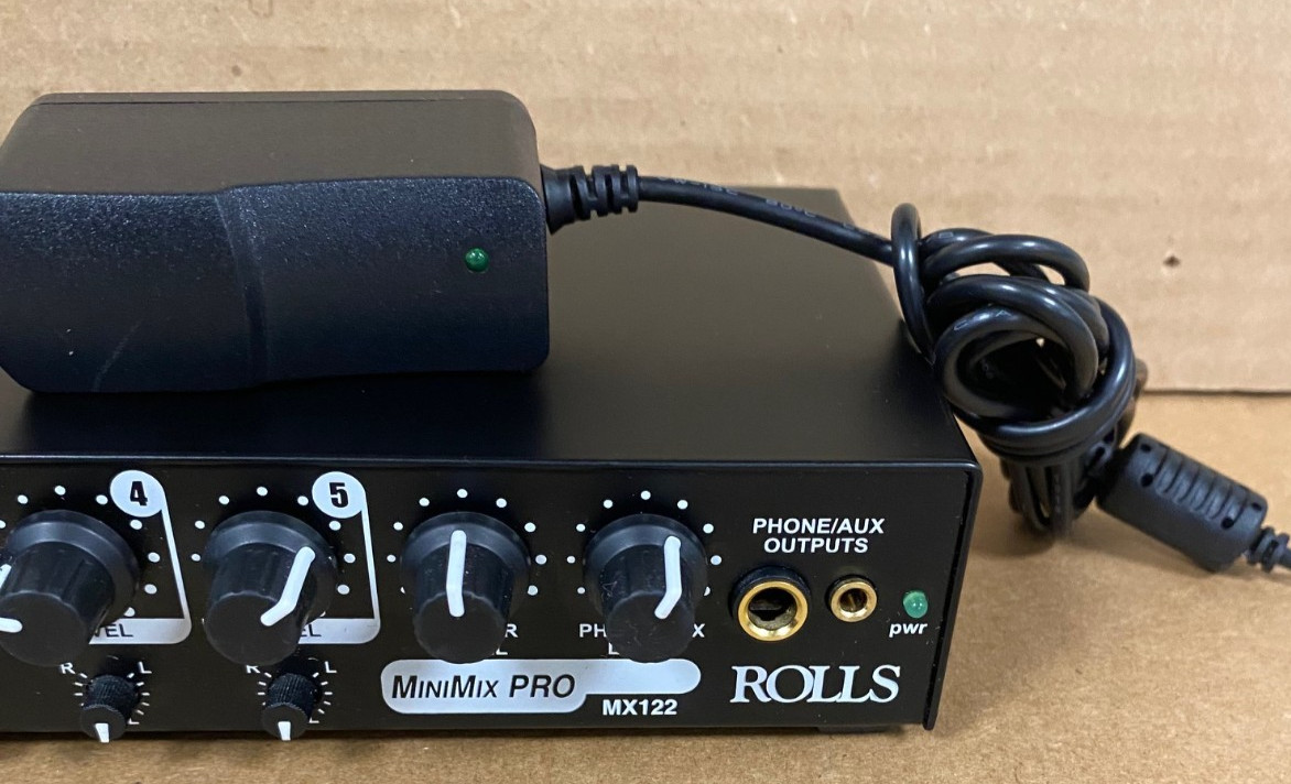 Rolls MX122 MiniMix Pro Mic/Source Mixer W/AC-ADAPTER