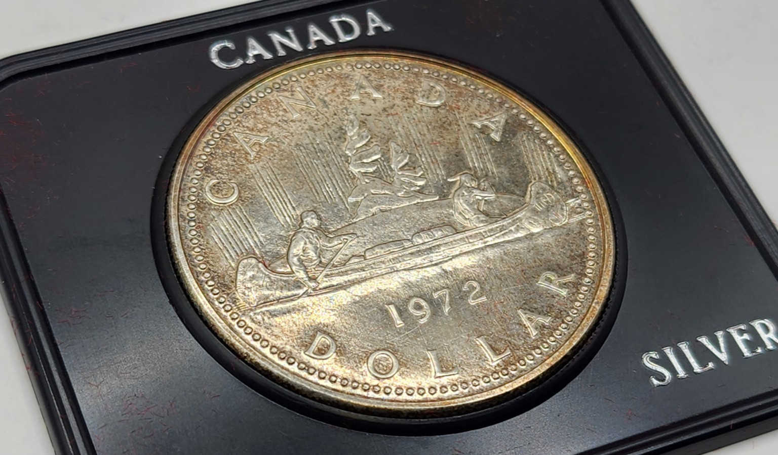 1972 Canada 1 Dollar Silver Coin - KM#64.2a
