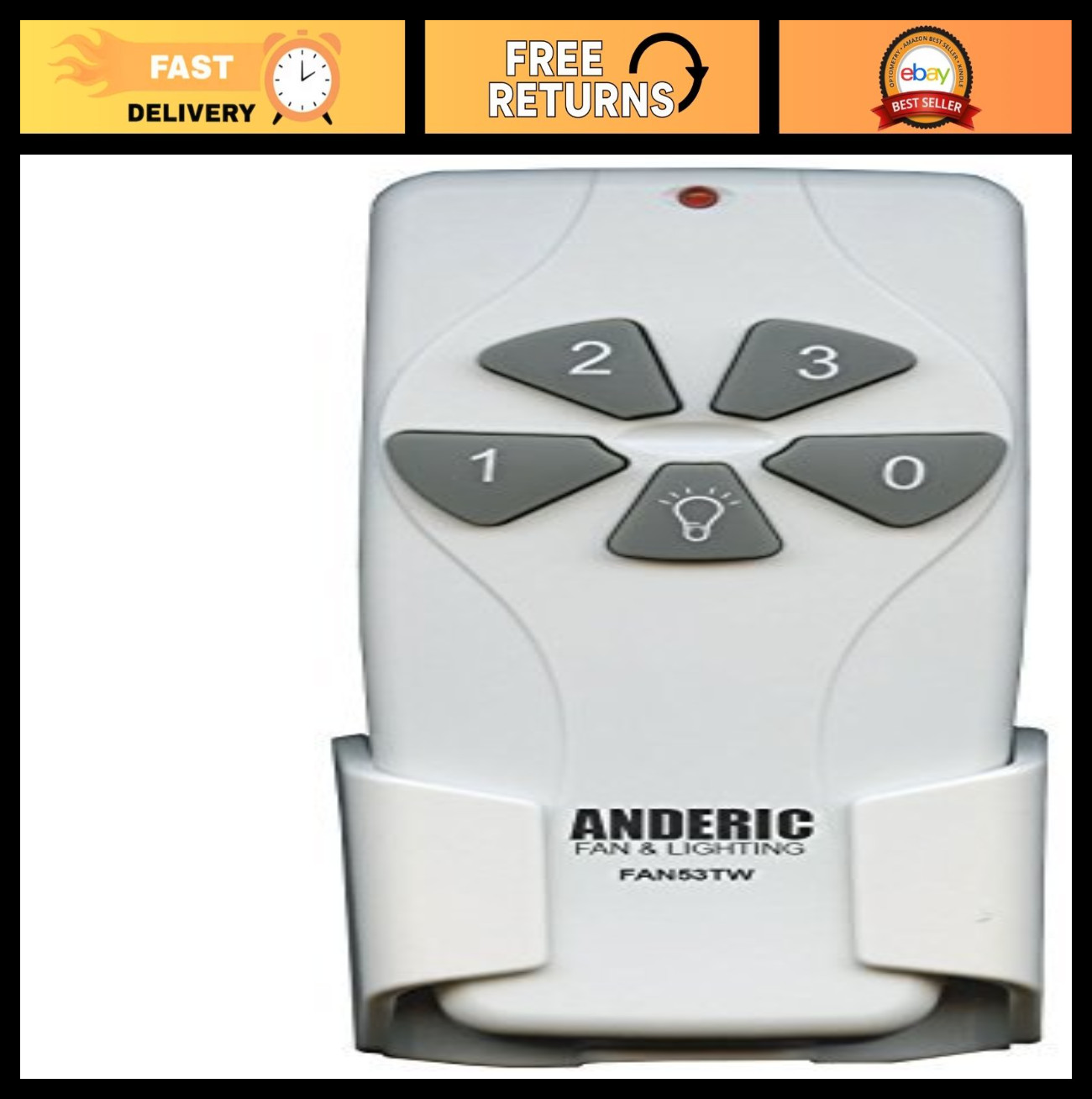 Ceiling Fan Remote Control Replacement - Fits UC7070T, FAN-11T, CHQ7030T, 2AAZPF
