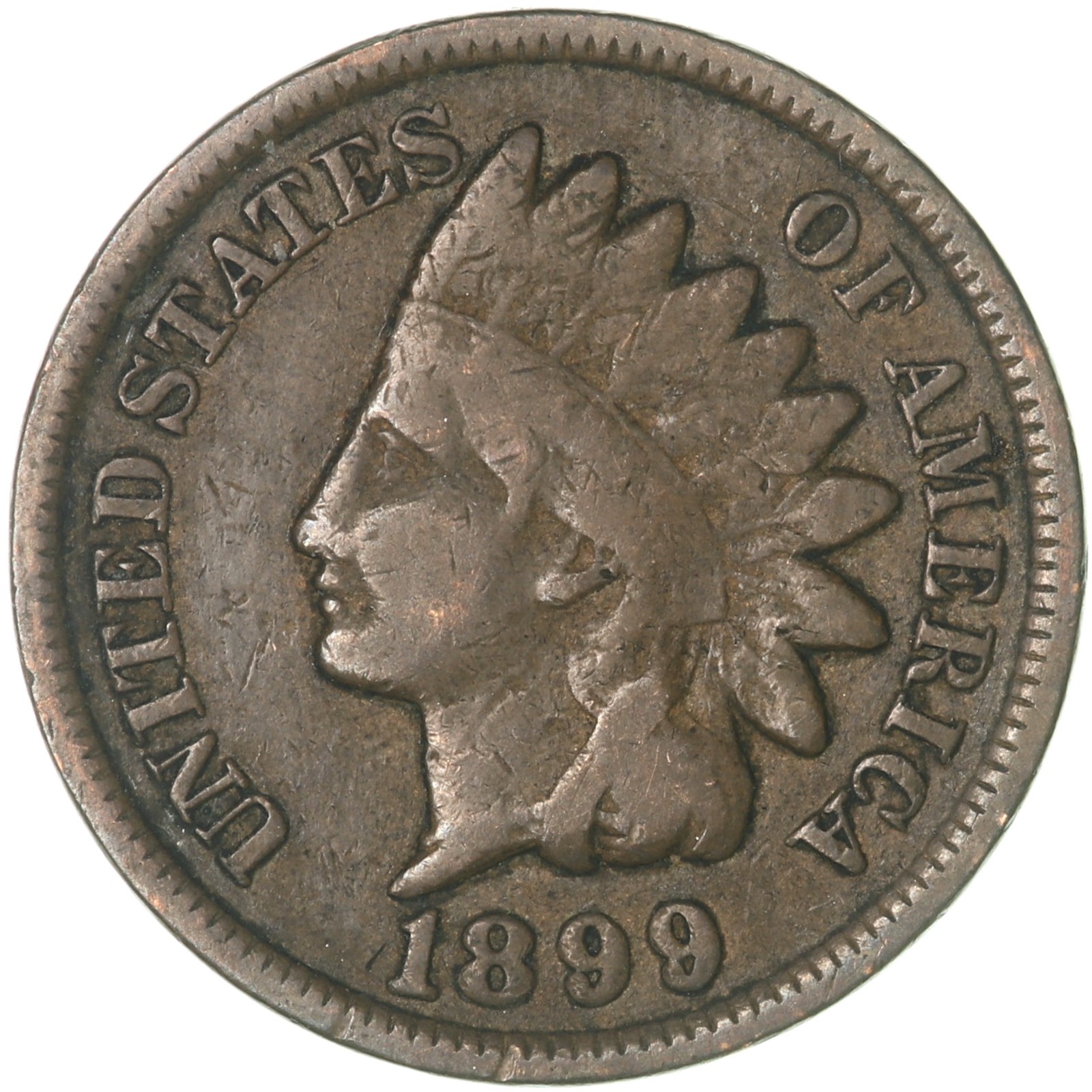 1899 (P) Indian Head Cent Very Good Penny VG