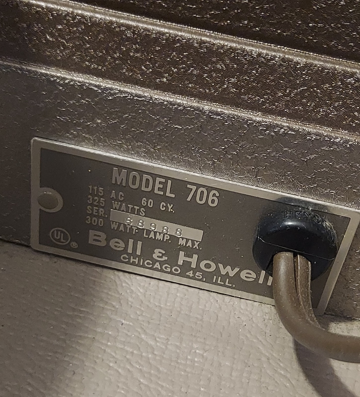 Vintage Bell & Howell Headliner Slide Projector Model 706 With Case