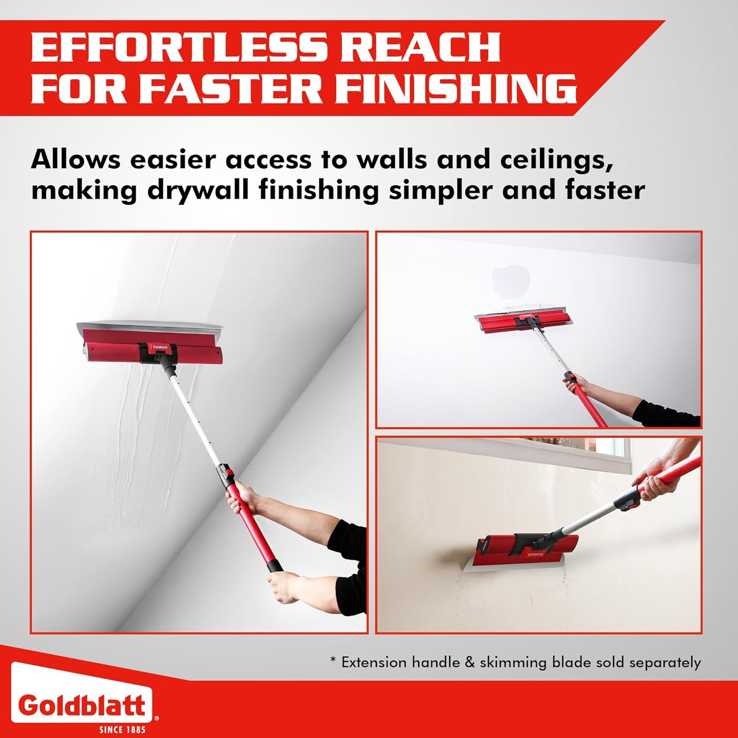 Goldblatt Multi-Angle Adjust Handle Adapter Drywall Skimming Blade Quick Release