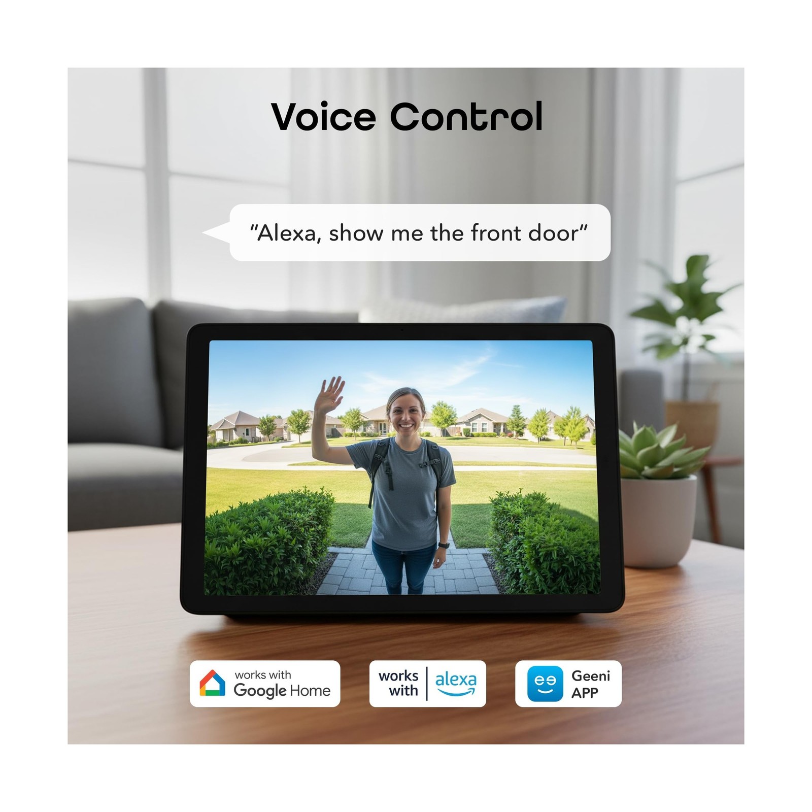 Geeni Halo 3MP Smart Video Doorbell Camera – Battery Powered or Hardwired