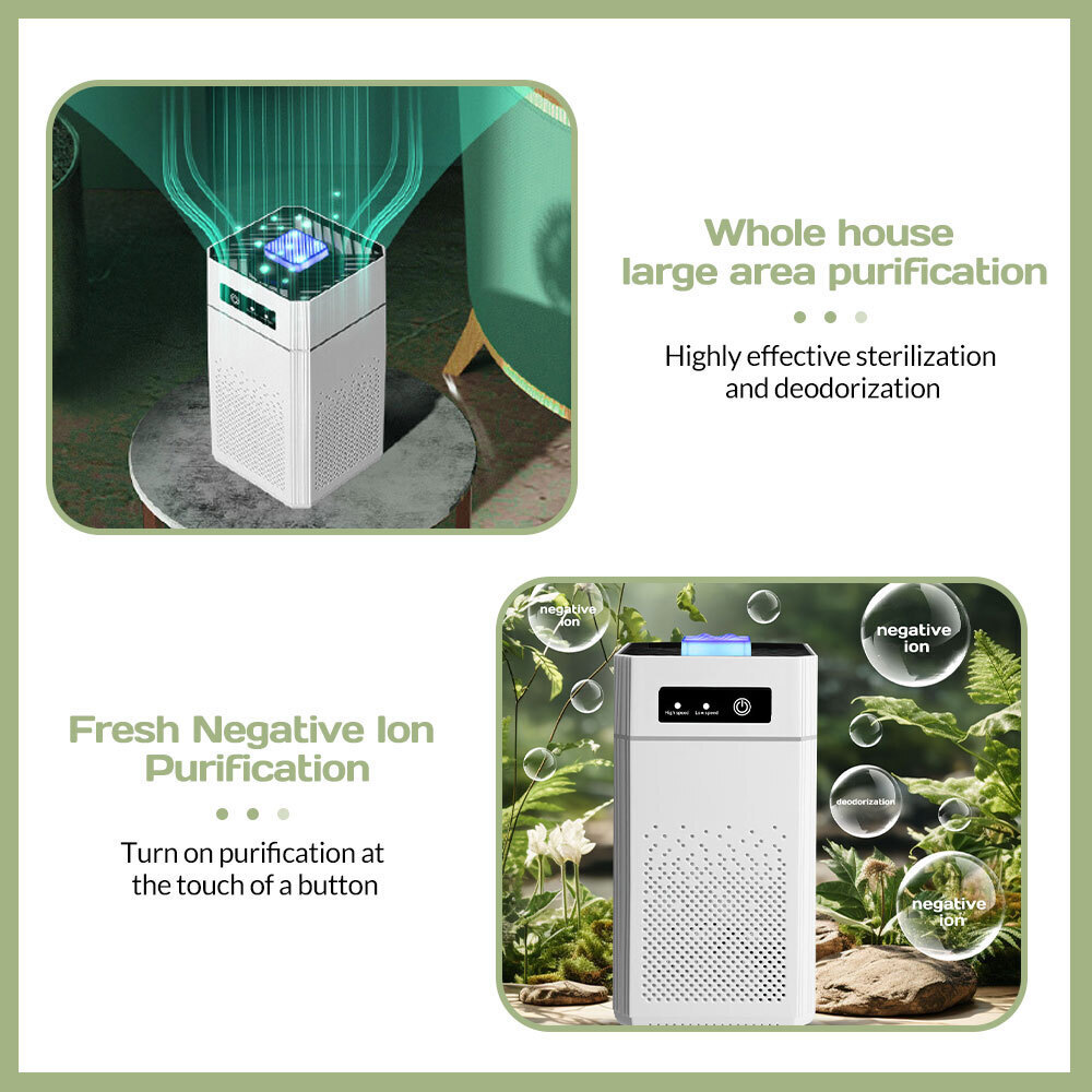 HEPA Air Purifier Home Large Room Air Cleaner for Allergies Smoke Mold Odor Dust