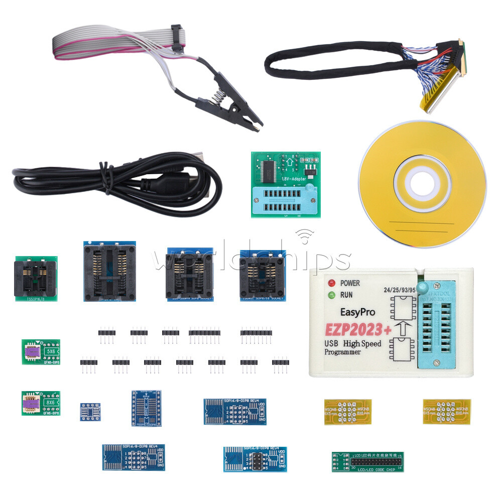 EZP2023 High-Speed USB SPI Programmer+15 Adapters For 24 25 93 95 EEPROM 25Flash