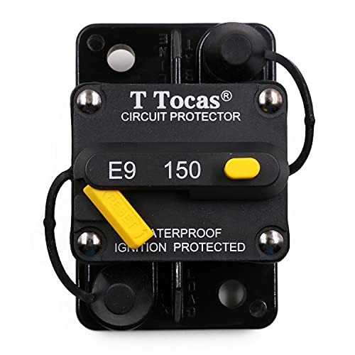 150 Amp Circuit Breaker with Manual Reset, 12V- 48VDC, 150A Surface-Mount