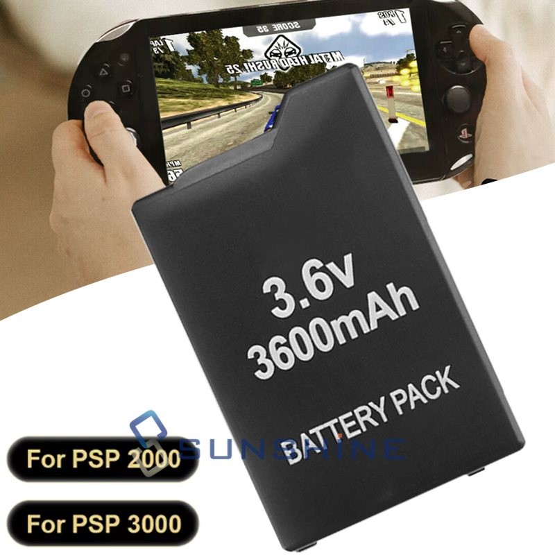 3600mAh Battery for PSP 2000 2006 3000 & Wall Charger Pack Rechargeable Replace