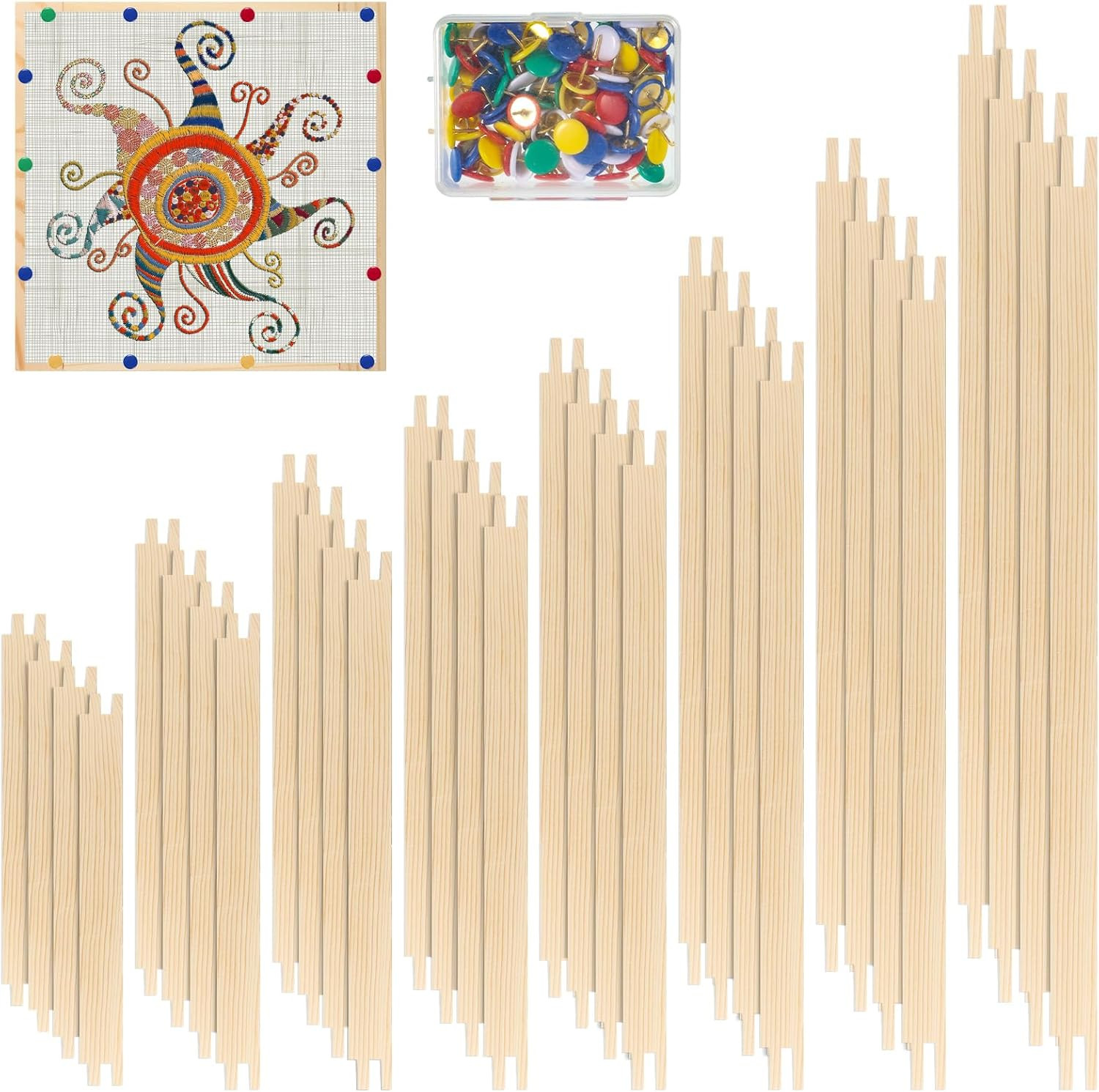 16 Sets Needlepoint Stretcher Bar Set, 8 Sizes Stretcher Bars for Needlework Art