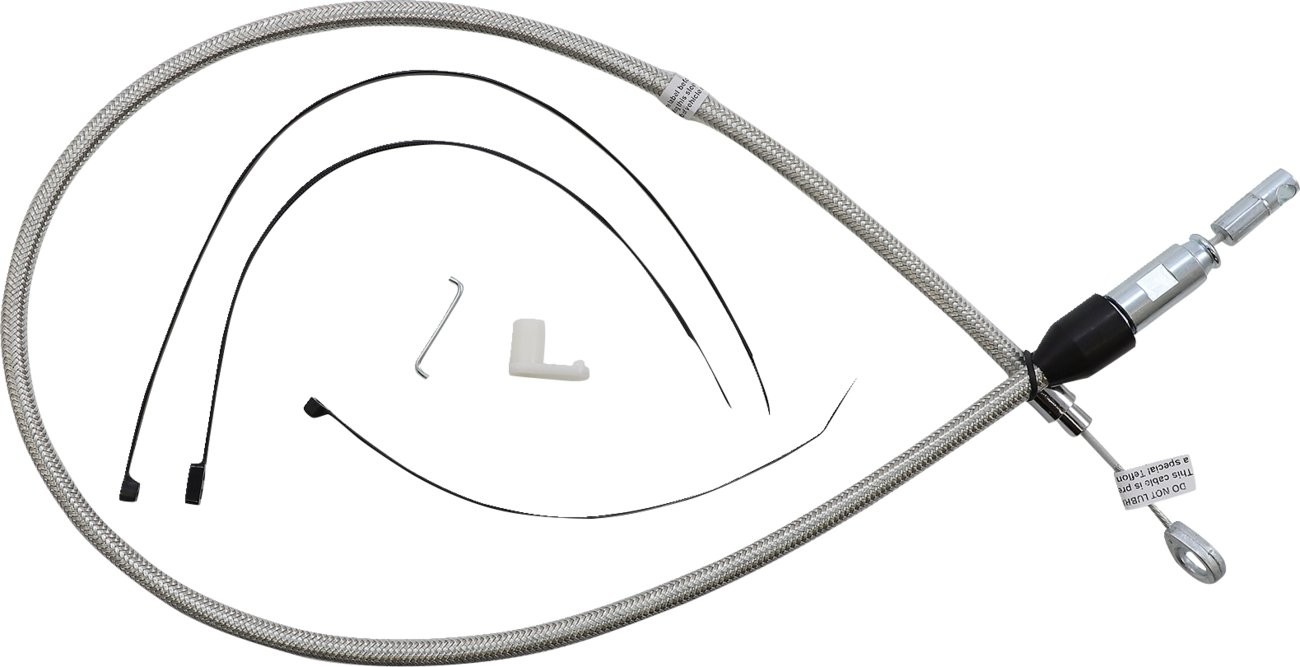 Magnum 36" Polished Stainless Quick Connect Upper Clutch Cable (52342HE)