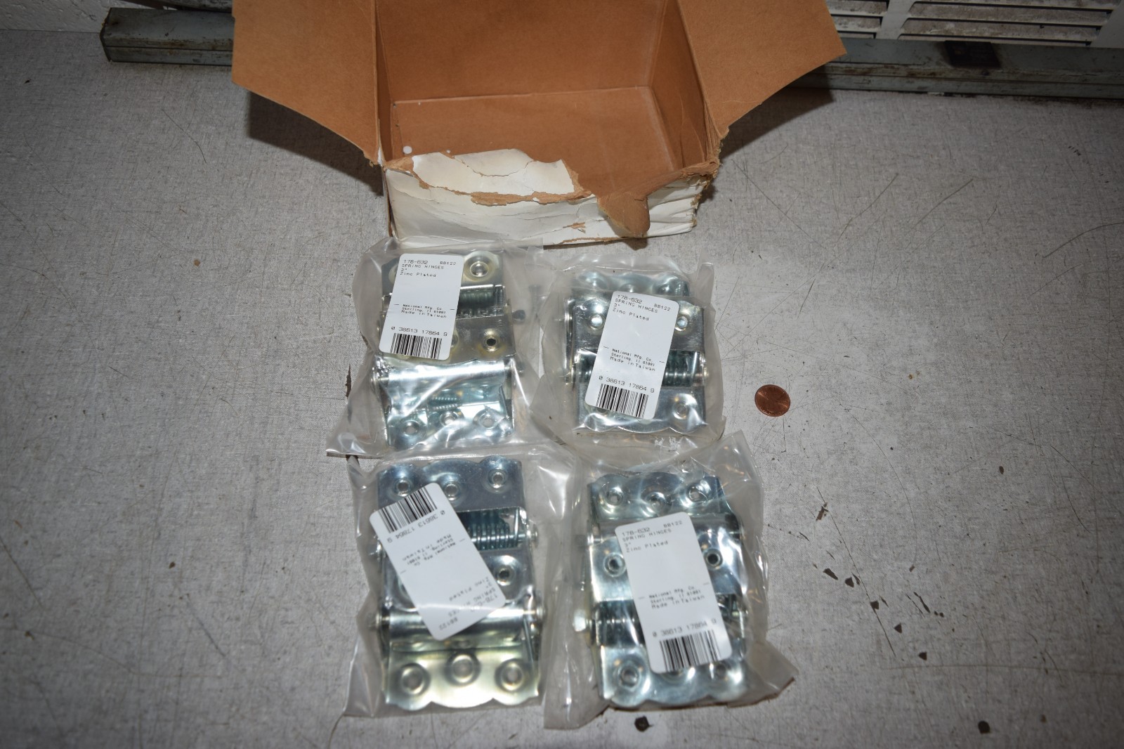 National 178-632 Spring Hinges 3" Lot of 4