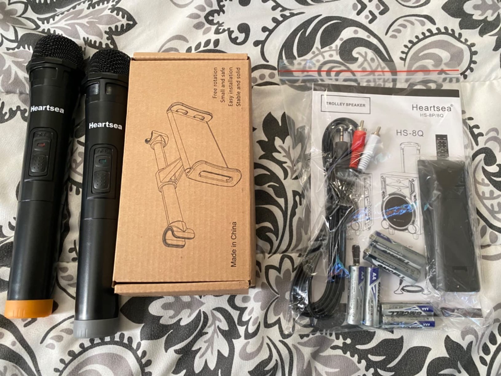 Karaoke Machine with 2 Wireless Microphones & Bluetooth Speaker