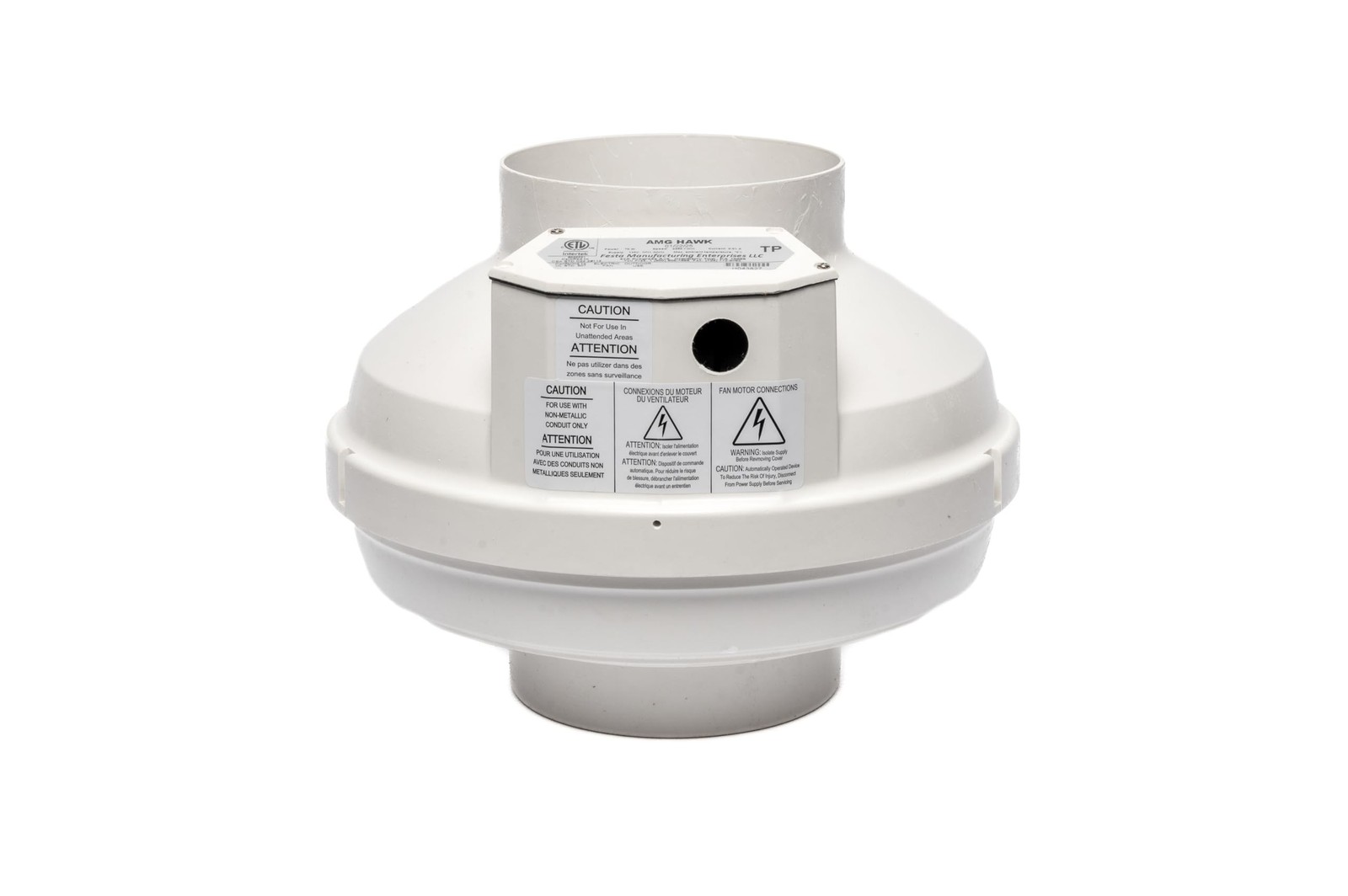 Festa AMG Hawk Radon Fan - Quiet and Energy Efficient 322 CFM Radon Mitigatio...