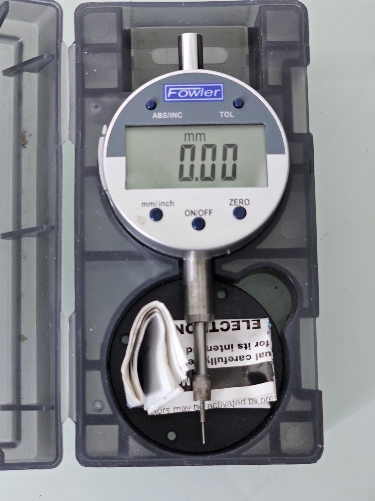 Fowler Digital Indicator Measuring Range: 0~12.7mm/0.5", 25.4mm/1.0"