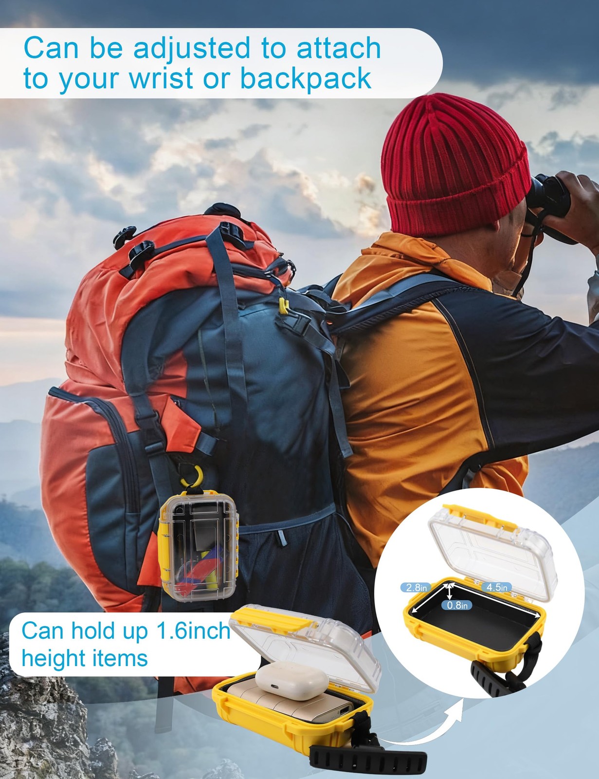 Waterproof Box Small Dry Box Mini Waterproof Container Watertight Storage Case W