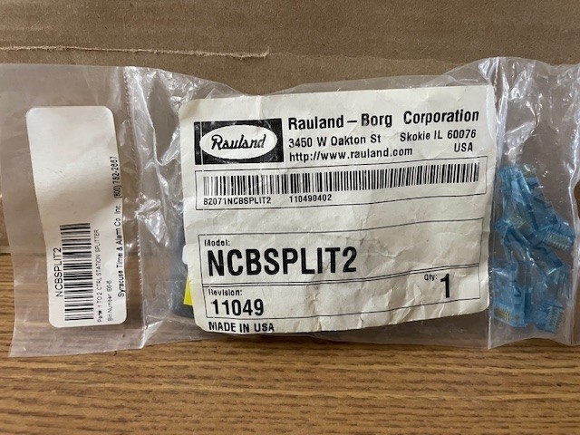 NCBSPLIT2 RAULAND BORG 1 TO 2 CONTROL ST SPLITTER