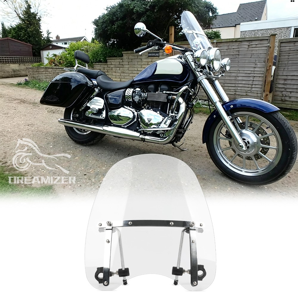 18"x16" Motorcylce Clear Windshield Windscreen For Triumph Bonneville America
