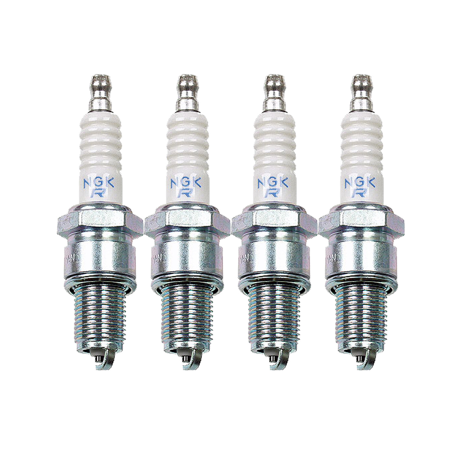 NGK Set of 4 Spark Plugs Standard Resistor For Dodge Hyundai Isuzu Plymouth