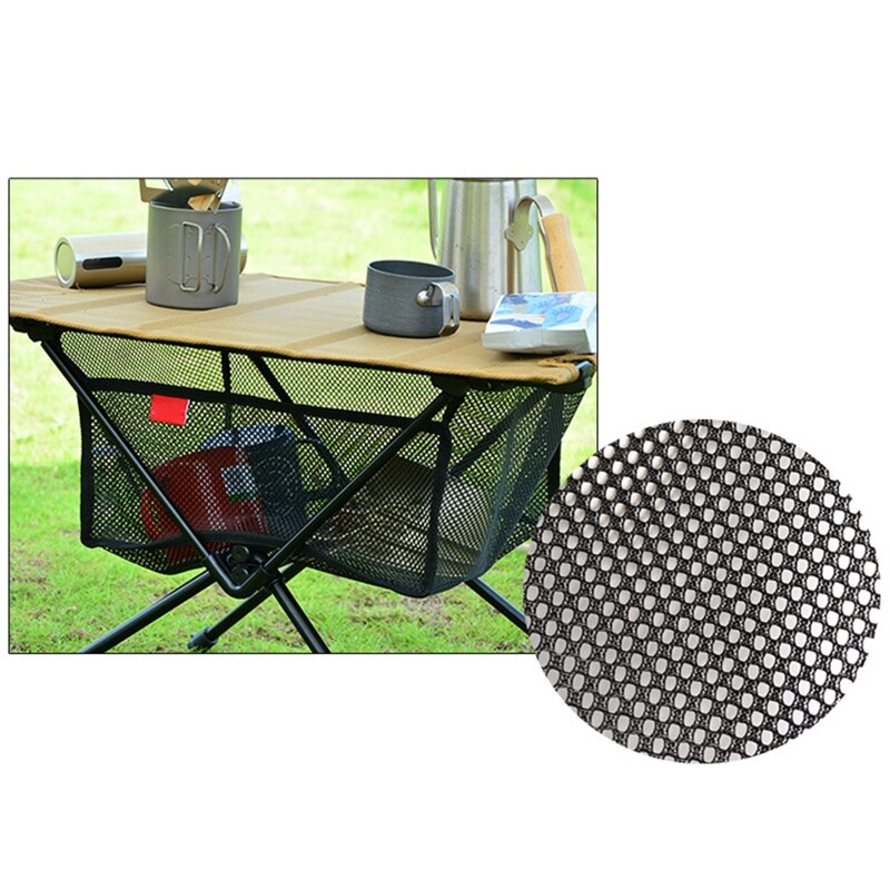 Desk Box Tripod Mesh Basket Organizer Camping Table Bag Folding Net Bag Picnic