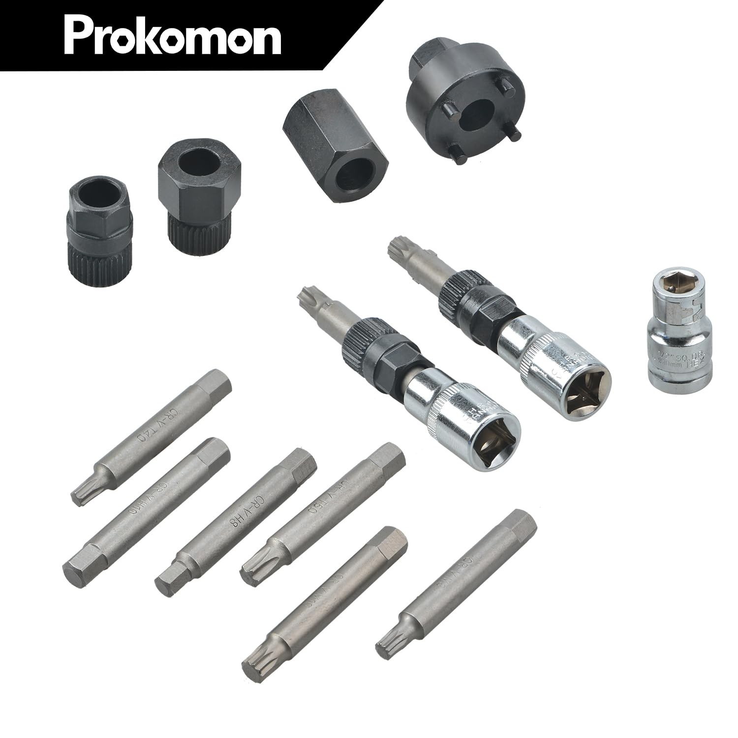 13-Piece Alternator Pulley Tool Kit - Car Pulley Removal & Decoupling Puller Set