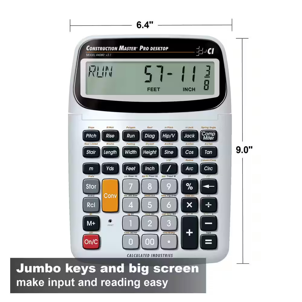 Construction Master Pro Desktop with Full Trigonometric Function