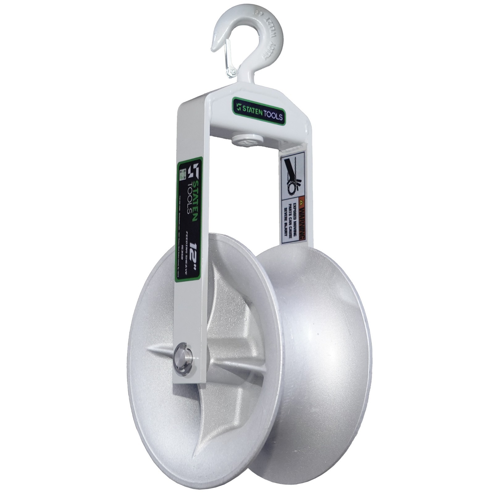 Staten Tools 12" Hook Sheave 652 | 6500lb | For Greenlee Tugger Pullers