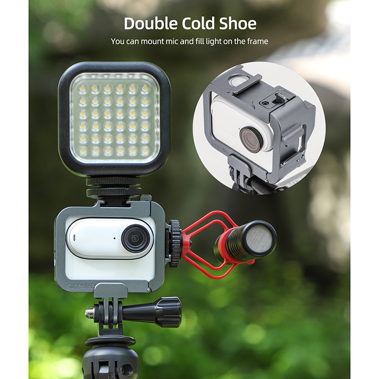 Camera Metal Protective Frame Accessories for Insta360 GO 3 Camera Black