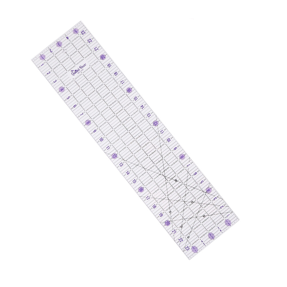 The Quilted Bear Transparent Non Slip Quilting/Patchwork Ruler 6" x 24"
