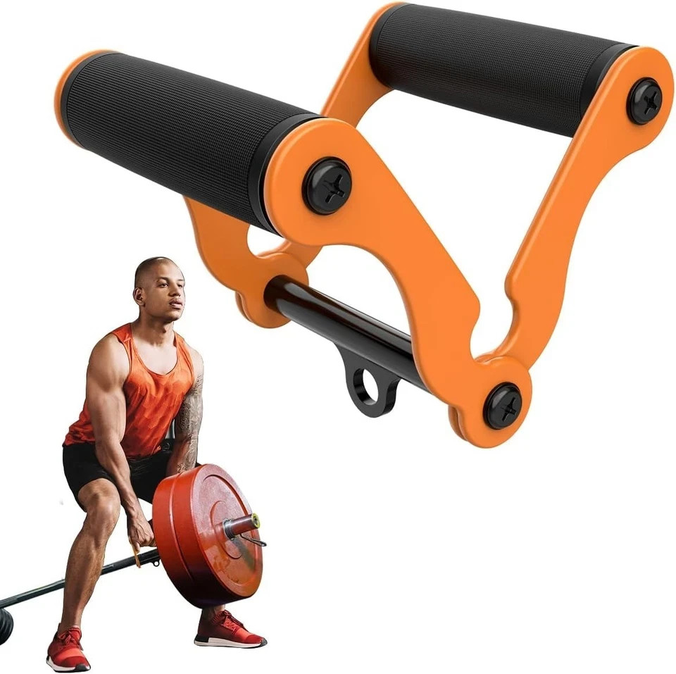 V Bar T-Bar Row Landmine Handle Attachment for Barbell Bars, Solid Mine Double