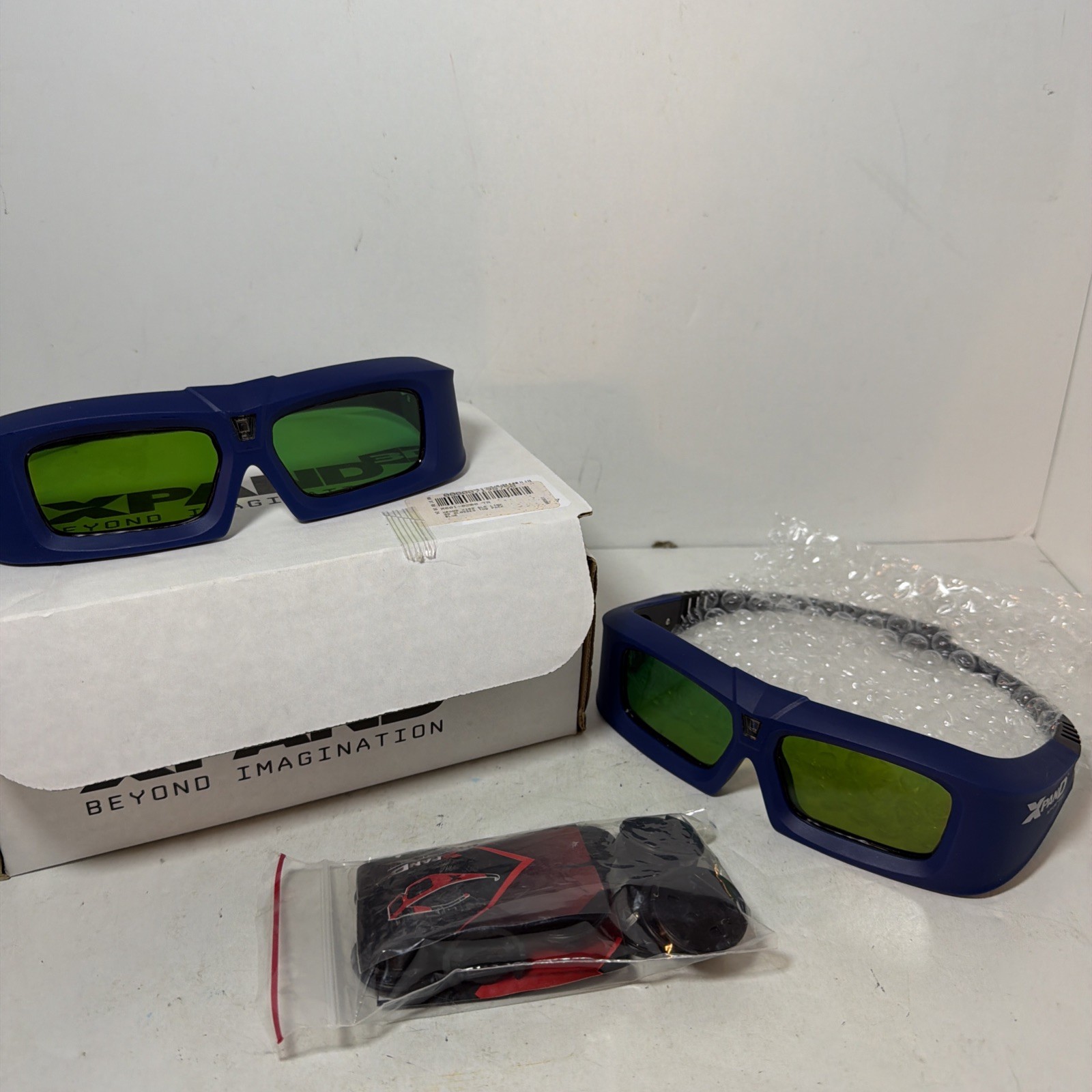 Lot of 2 XPAND DLP-Link Beyond Imagination 3D Glasses X102 SUE With Batteries