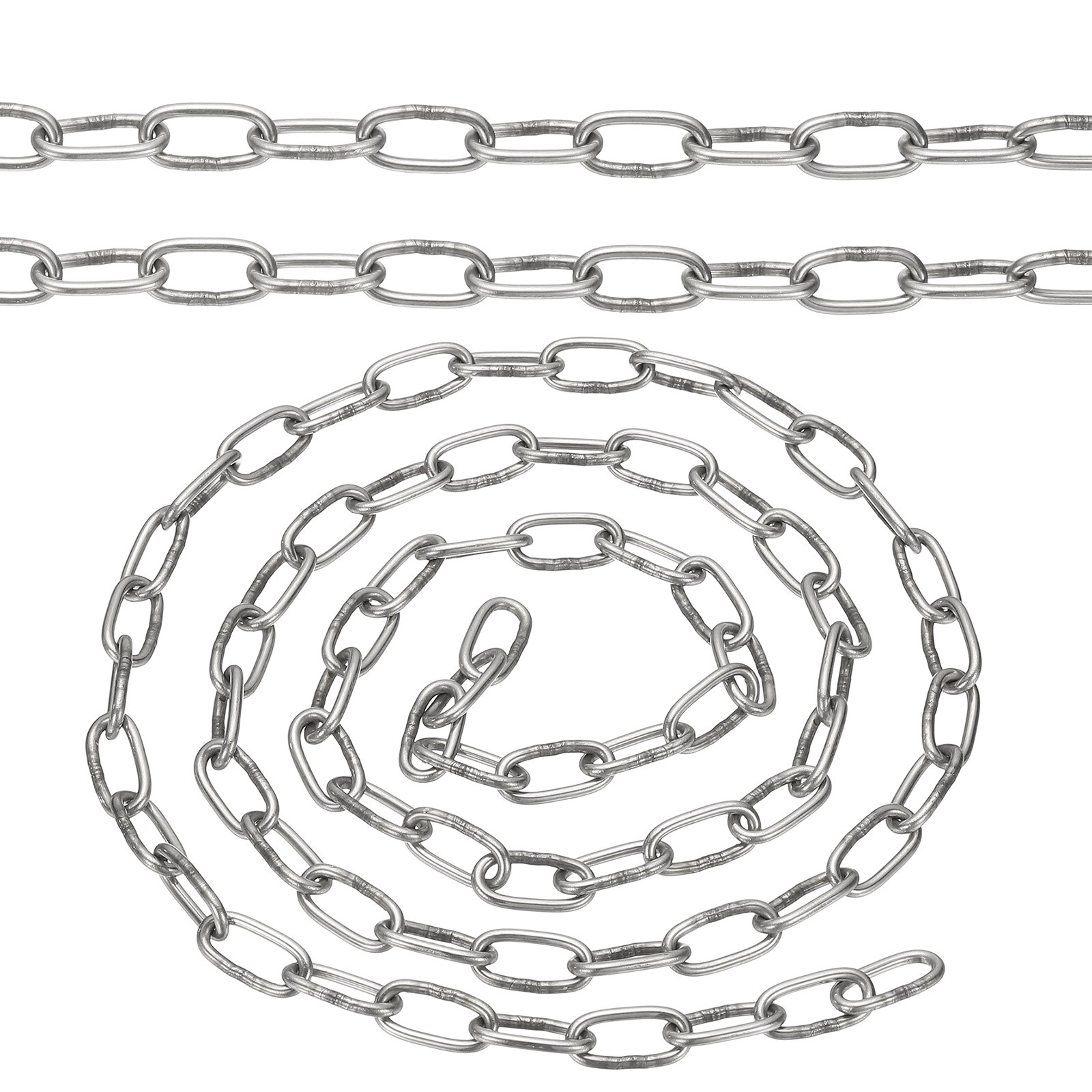 3.3ft SUS304 Stainless Steel Chain, 2mm Metal Chain Link 1 Meter