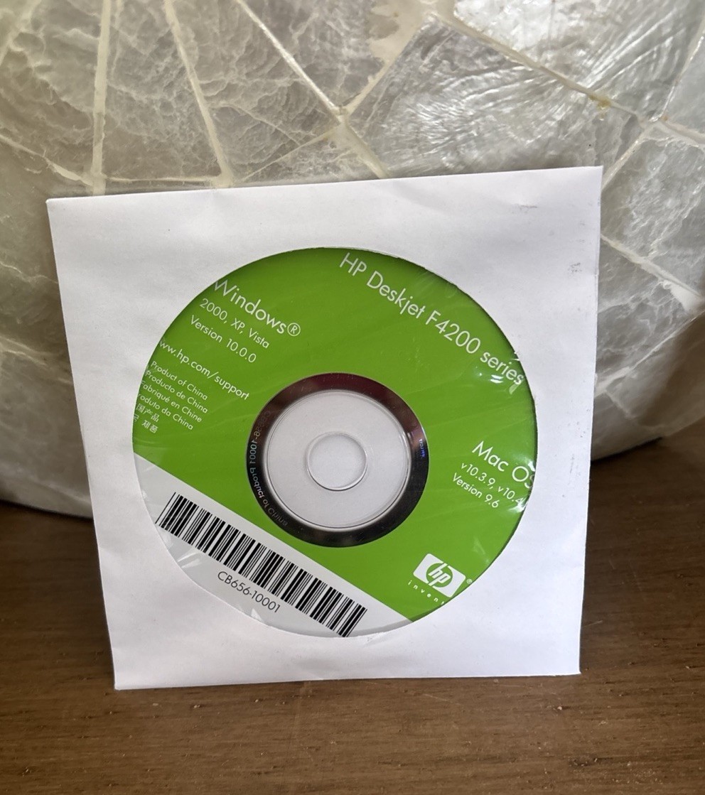 2008 HP Deskjet F4200 Series Printer Windows MAC CD Rom Disc