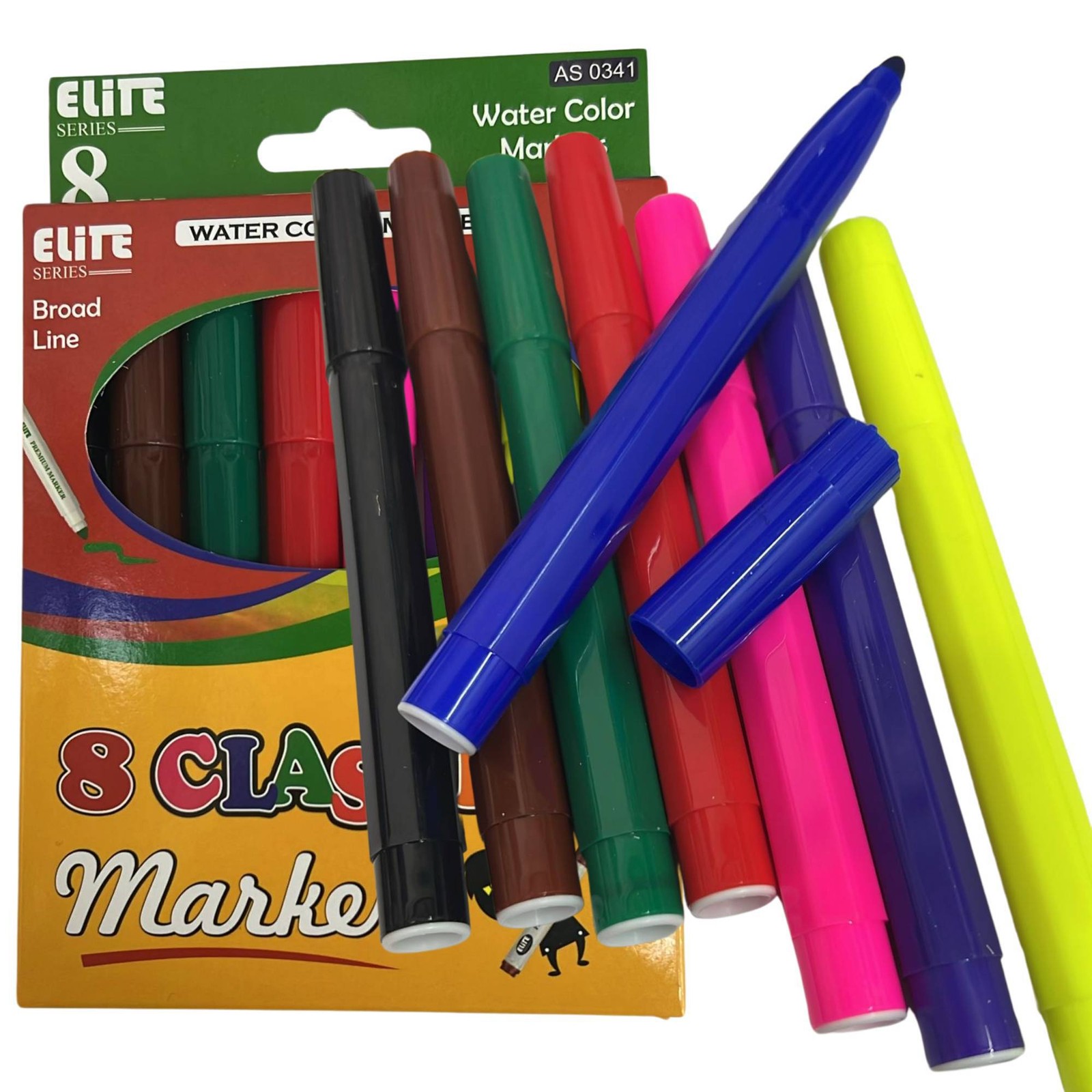 Elite Series – Vibrant Watercolor Markers: 8 Pack
