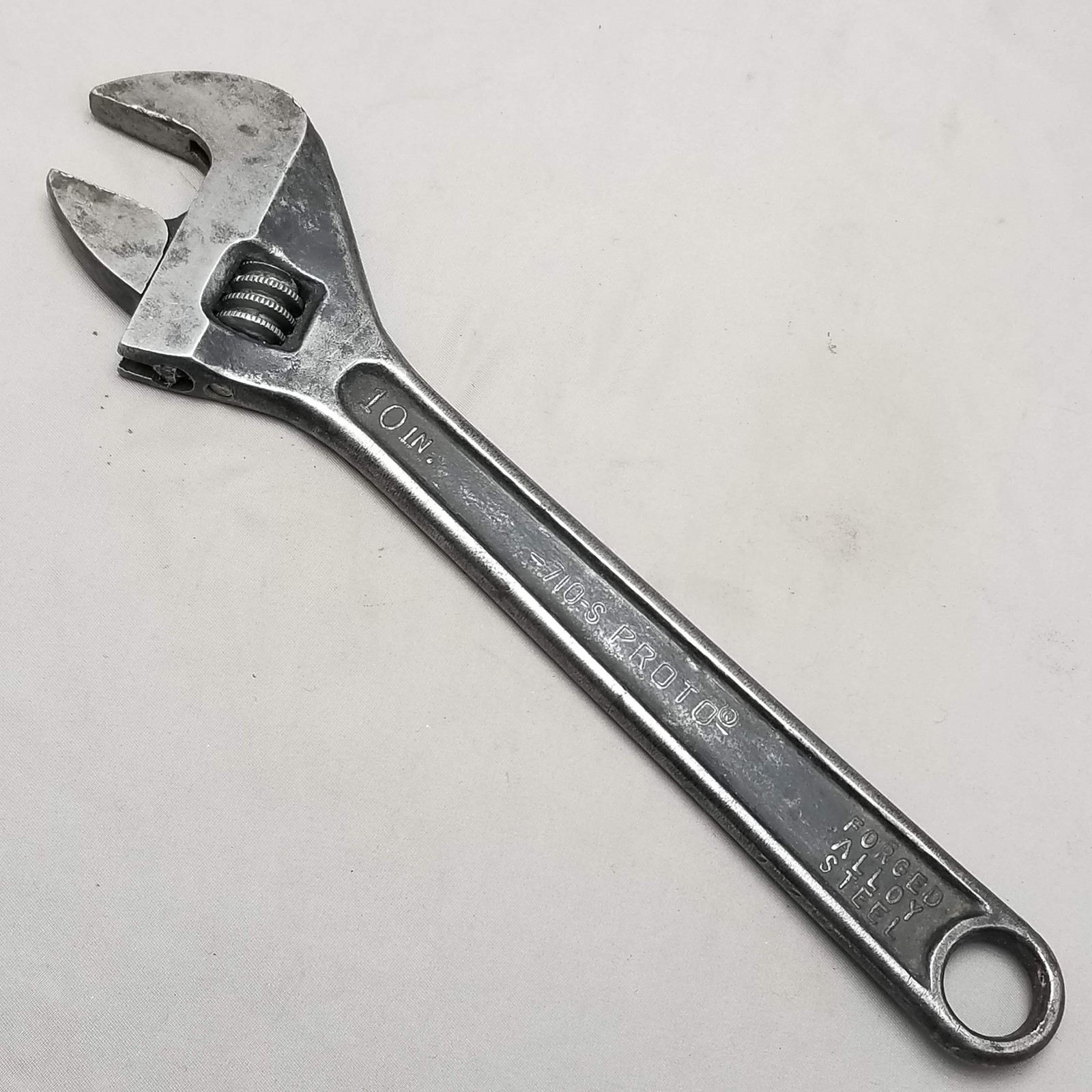 Proto 710-S Adjustable Wrench 10 In Forged Alloy Steel Black USA Made Heavy Duty