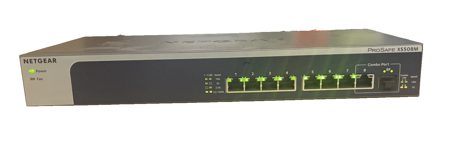 Netgear 8-port 10 Gigabit Ethernet Unmanaged Switch Prosafe XS508M
