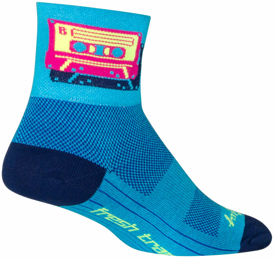 SockGuy Classic Mixtape Socks | 3 inch | Blue/Pink | S/M