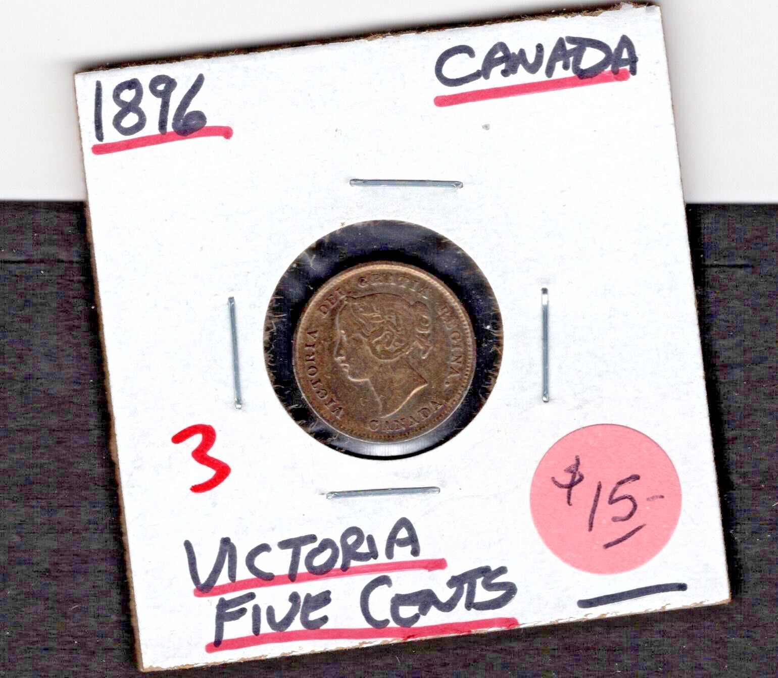 1896- Canada- Victoria Five Cents
