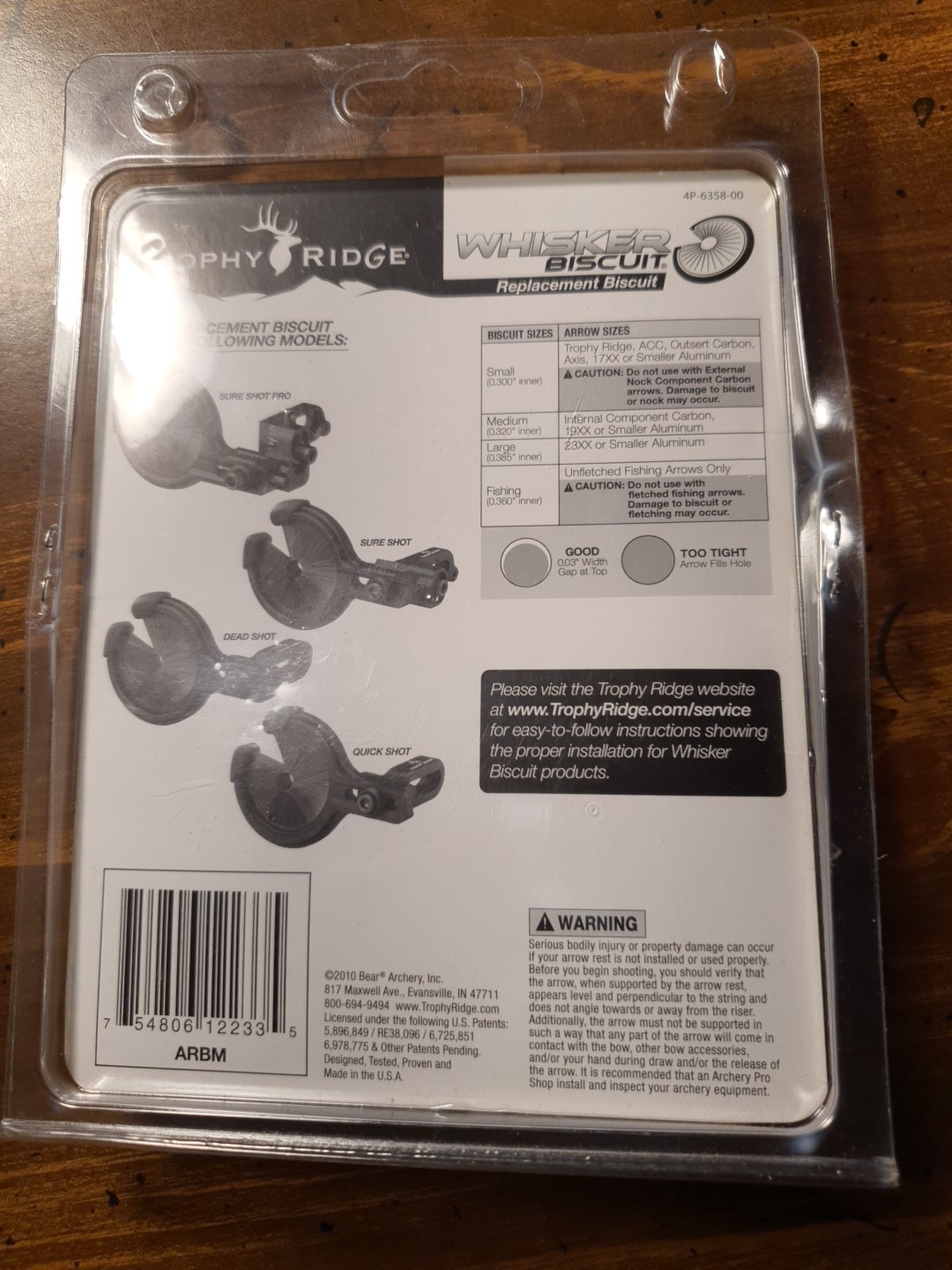Trophy Ridge Whisker Biscuit Medium Replacement Black