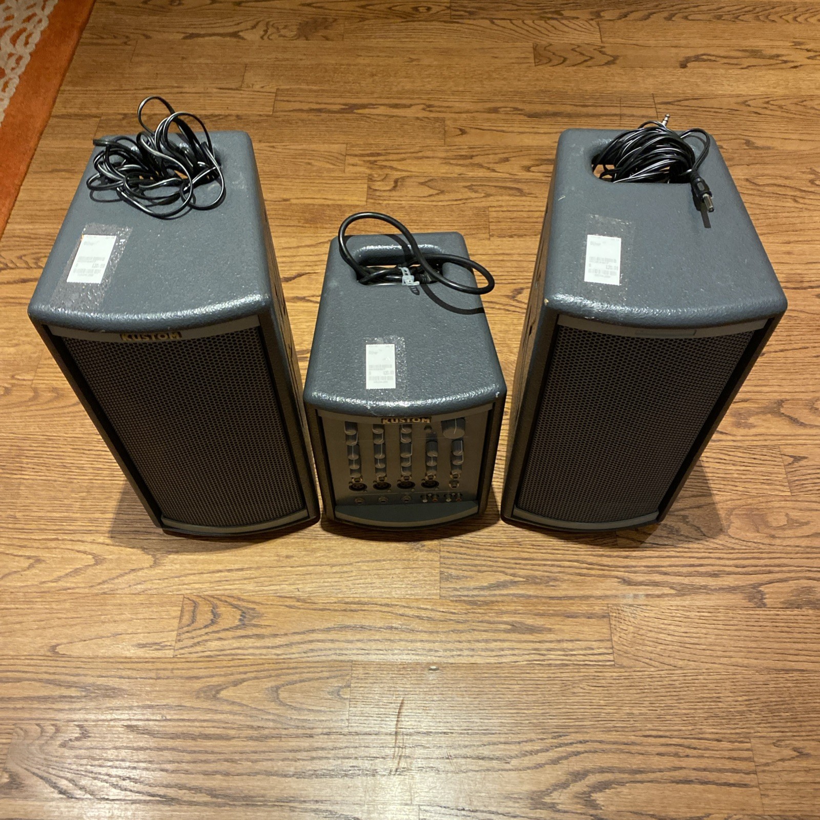 Kustom Profile System One AMP PA System KPS-PM100T, 2  KPS-LS100T With Cables