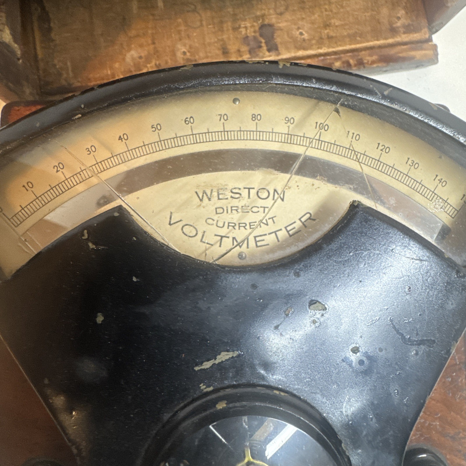 Vintage 1890s Weston Model 1 DC Voltmeter - Original Wood Case